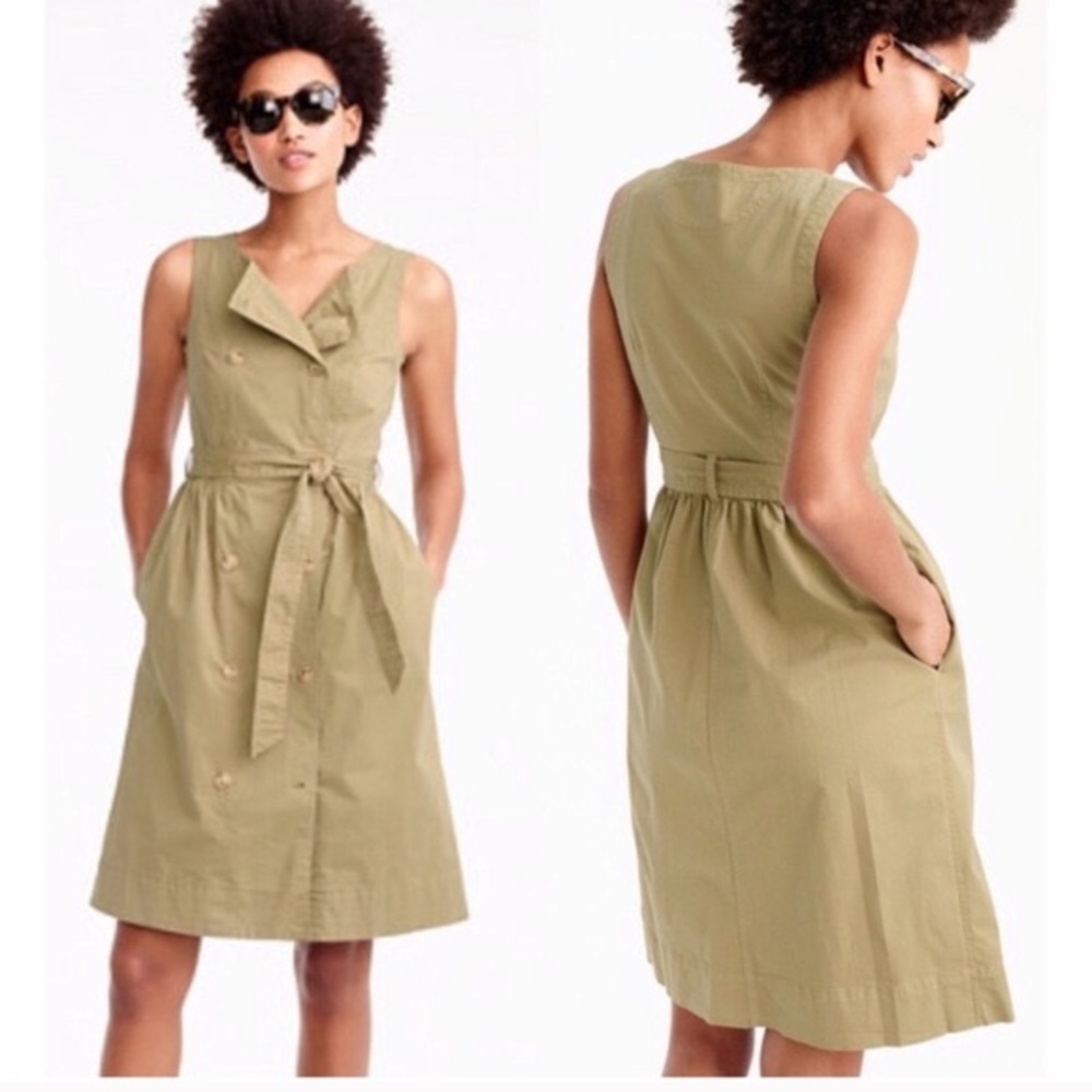 J. Crew Garment-dyed trench dress